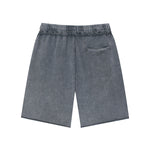 Stone-Washed Raw-Edge Sweat Shorts