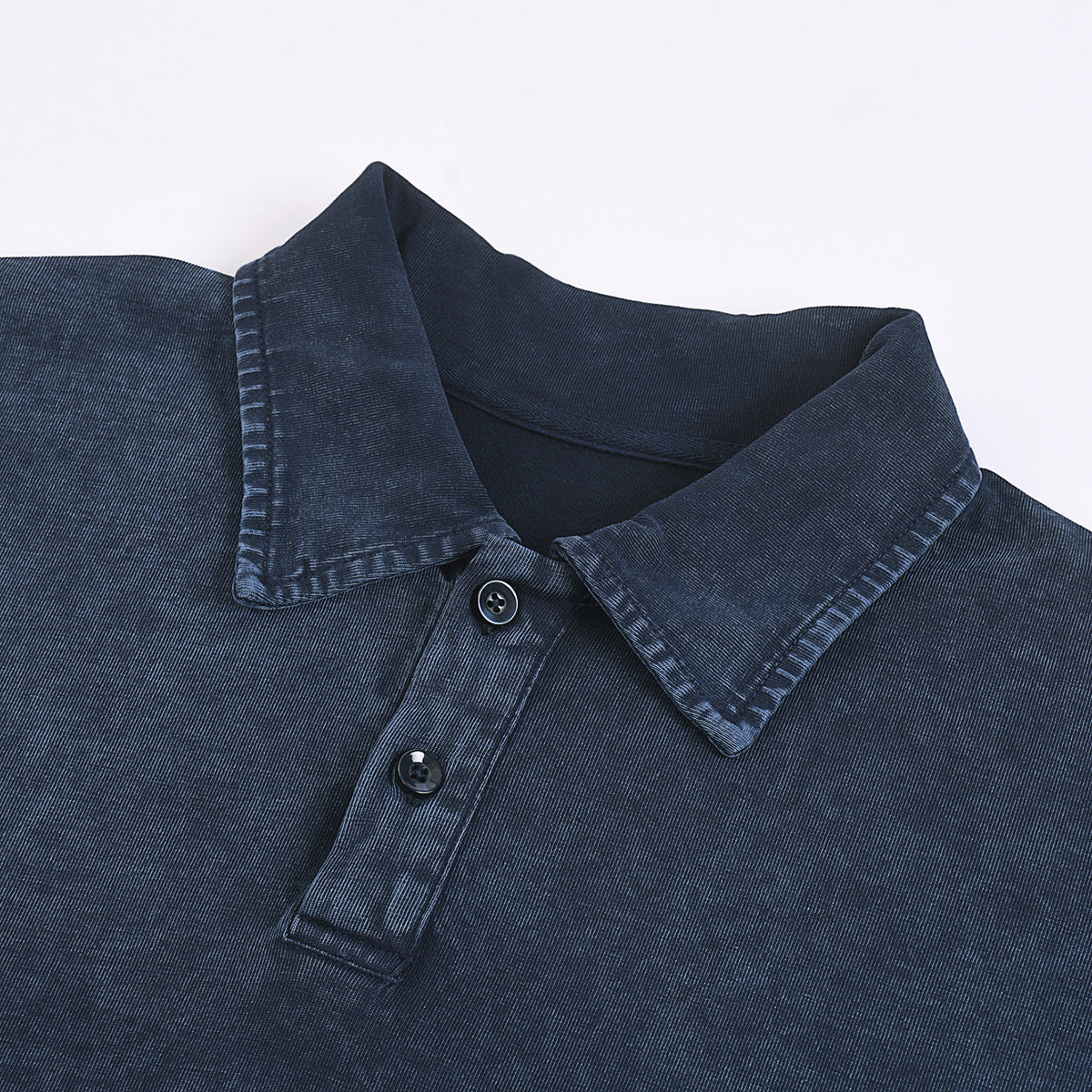 Stone-Washed Cotton Polo Shirt 310gsm