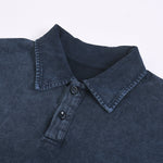 Stone-Washed Cotton Polo Shirt 310gsm