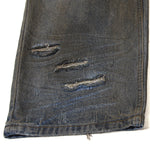 Wrinkle Wash Heavy Ripped Denim Pants
