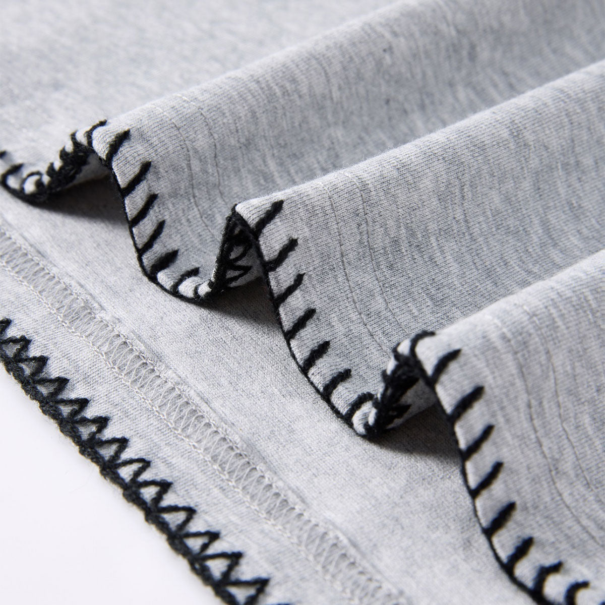 Oversized Minimal Tee Raw Edge Contrast Stitching