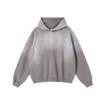 Heavyweight Washed Ombre Faded Cotton Hoodie