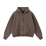 Soft Fleece Zip Up Hoodie Front Pockets