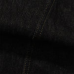 Contrast Stitching Detail Wide Leg Denim Pants