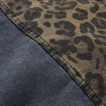 Leopard Patchwork Denim Trucker Jacket