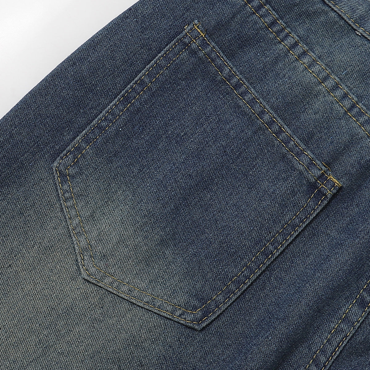 Vintage Washed Knee Length Denim Bermuda Shorts