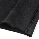 Stone-Washed Raw-Edge Sweat Shorts