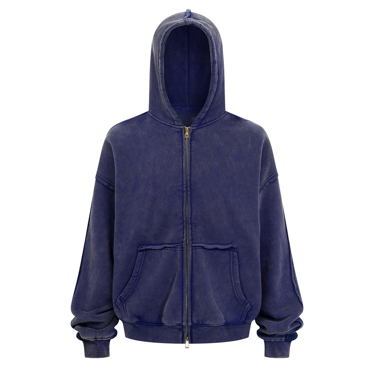 Oversized Vintage Washed Zip Up French Terry Hoodie