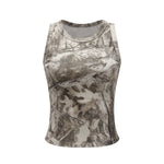 Nature Inspired Camo Forest Print Sleeveless Tank