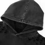 Men's Stone-washed Destroyed Hoodie