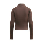 Double-Slider Zipper Fleece Cropped Sweatshirt