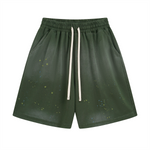 Paint-Splatter Cotton Sweat Shorts