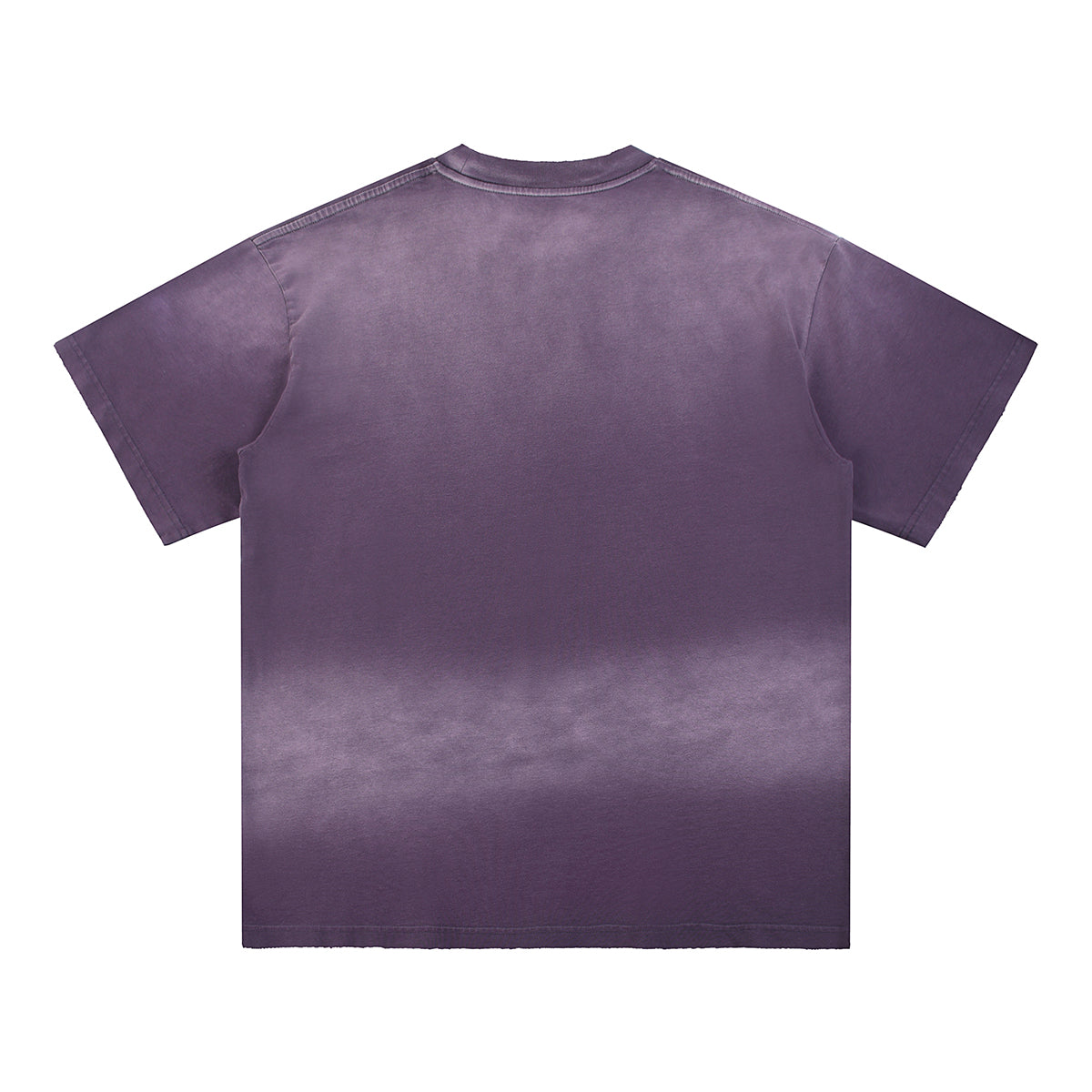 Gradient-Fade Distressed Edge Cotton Tee 260gsm