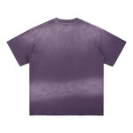 Gradient-Fade Distressed Edge Cotton Tee 260gsm