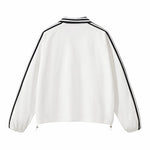 Retro Striped Collar Pullover Sweatshirt