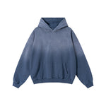 Relaxed Overdyed Ombre Faded Cotton Hoodie