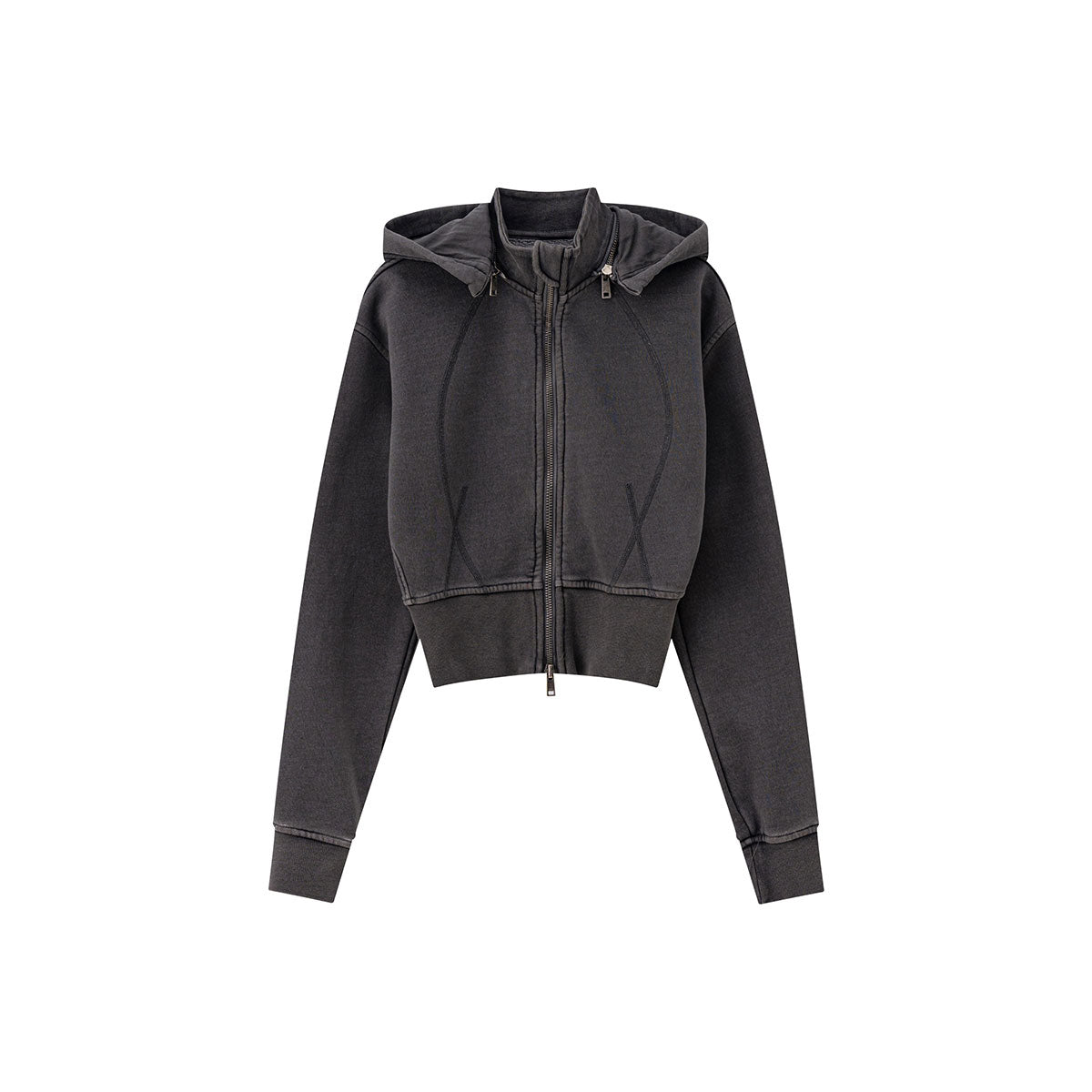 Detachable Hood Double Slider Fleece Hoodie