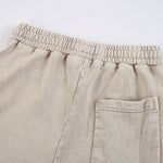 Men's Casual Washed Drawstring Sweat Shorts