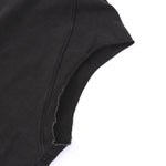 Raw Edge Sleeveless Muscle Hoodie
