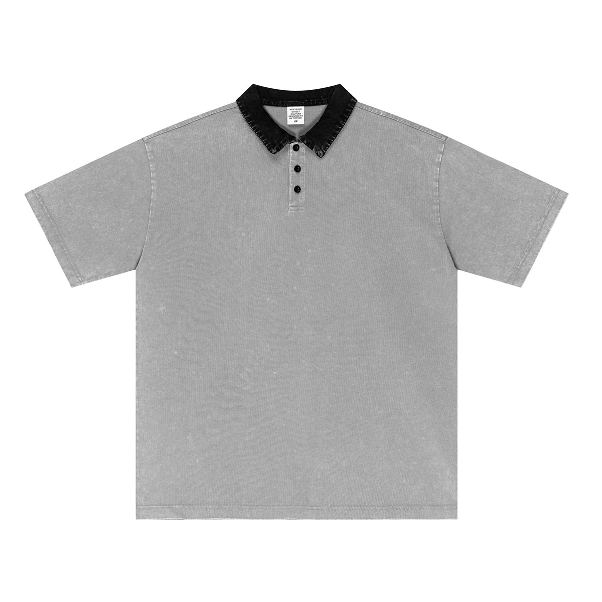 Washed Contrast Color Polo Shirt 285gsm