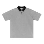 Washed Contrast Color Polo Shirt 285gsm