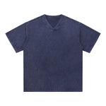 Men's Casual Washed V-Neck T-Shirt 270gsm