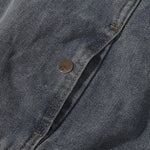 Zip-Up Washed Denim Jacket