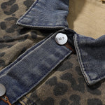Leopard Patchwork Denim Trucker Jacket