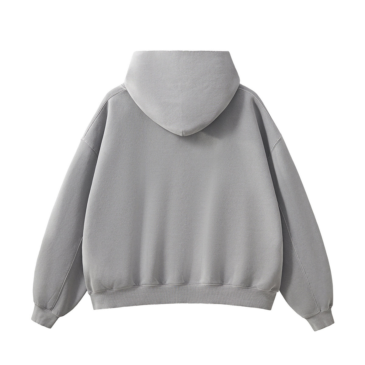 Vintage Wash Distressed Fleece Boxy Hoodie