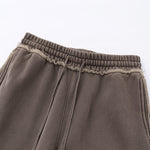 Raw Edge Straight Leg Fleece Sweatpants