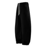 Elastic Drawstring Waist Fleece Jogger Pants