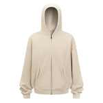 Double Yarn Vintage Washed Zippered Comfort Hoodie