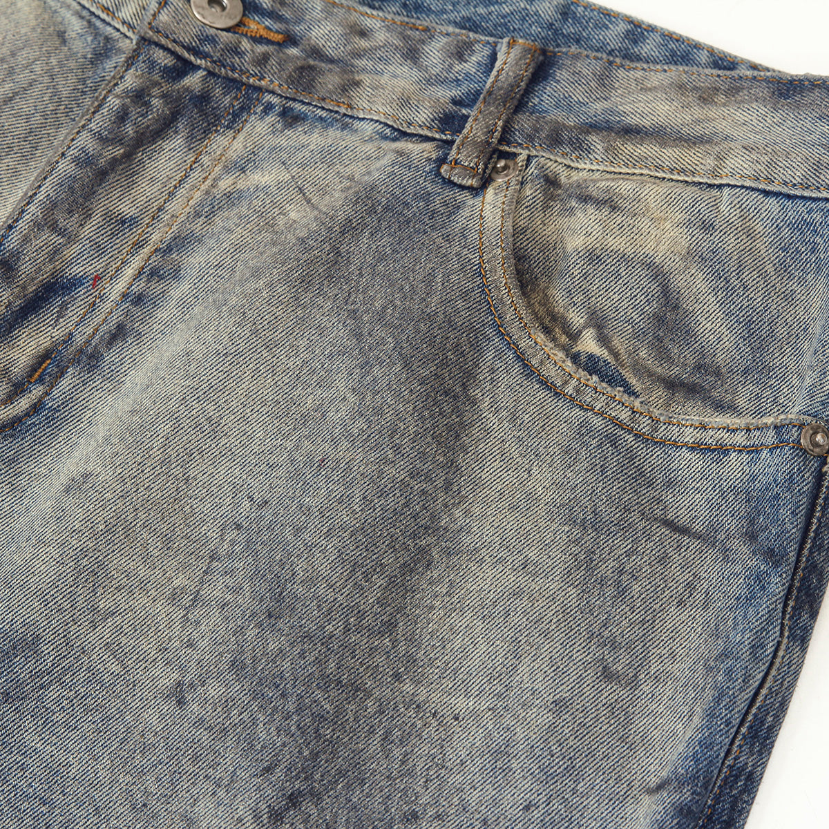 Vintage Distressed Ripped Relaxed-Straight Jeans