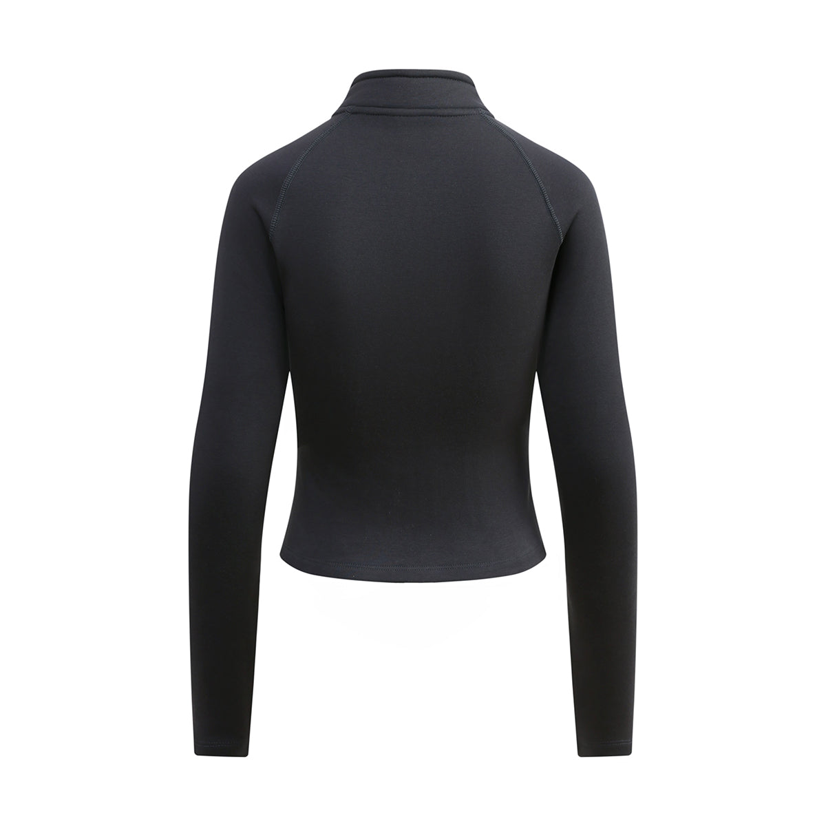 Double-Slider Zipper Fleece Cropped Sweatshirt