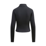 Double-Slider Zipper Fleece Cropped Sweatshirt