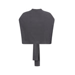 Front Tie Ribbed Knit Shoulder Wrap