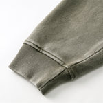 Vintage Zip-Up Ribbed Stand Collar Sweatshirt