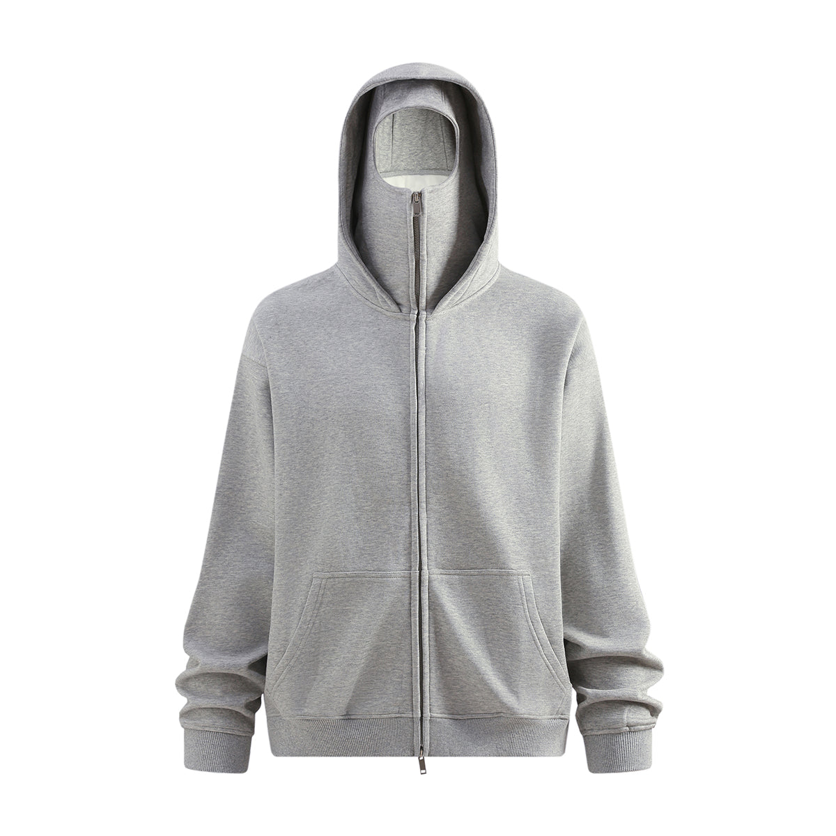 Unisex Full-Zip Fleece Layered Hood Hoodie
