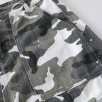 Straight Leg Camo Cargo Bermuda Shorts