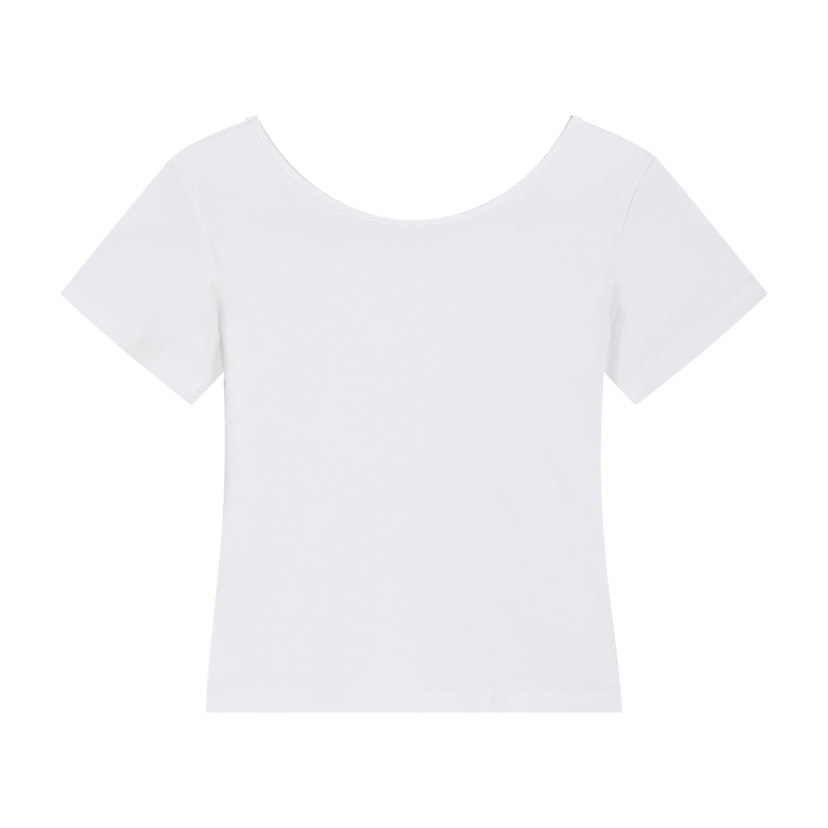 Women's Solid-Color Boat-Neck Cotton T-Shirt 210gsm