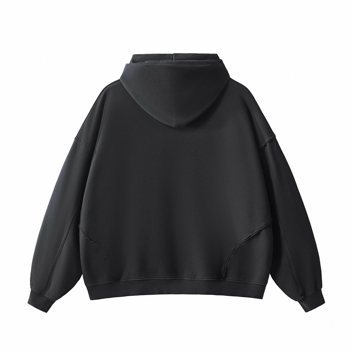 Heavyweight Washed Raw Edge Cotton Hoodie