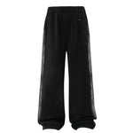 Casual Loose Fit Paint Splatter Elastic Waist Sweatpants