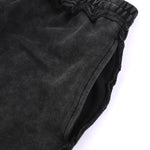 Stone-Washed Raw-Edge Sweat Shorts