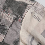 Multicolor Newspaper Print Jacket