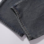 Embroidery Patchwork Denim Cargo Overalls