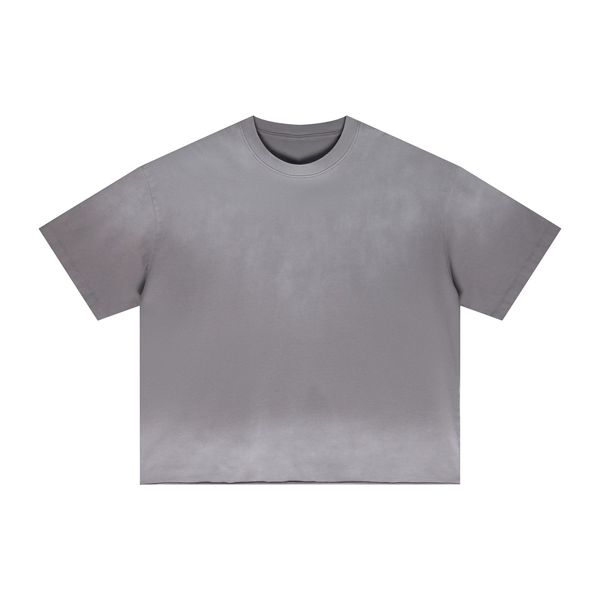 Boxy Raw Edge Washed Loose Short Sleeve Tee