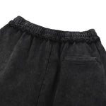Stone-Washed Raw-Edge Sweat Shorts