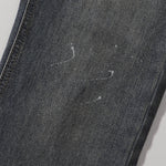 Distressed Dark Denim Vintage Wash Flared Jeans