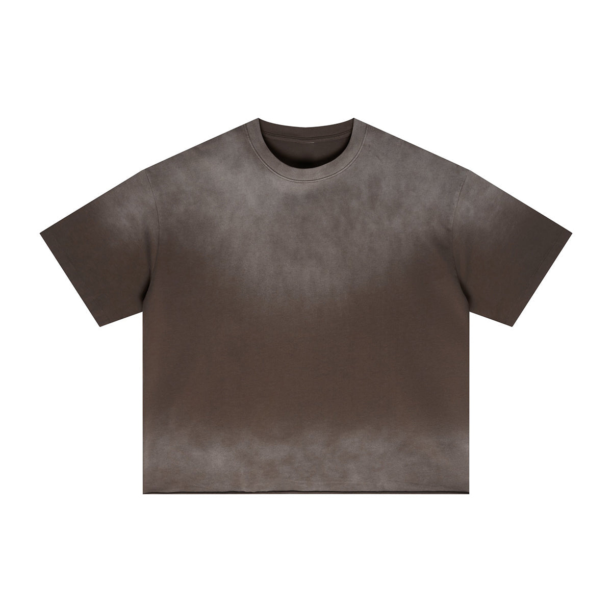 Boxy Raw Edge Washed Loose Short Sleeve Tee