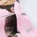 Pink Camo Leaf Print Single Shoulder Comfort Tank